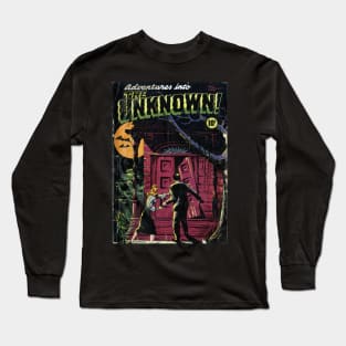 Classic Horror Comic Cover Art Long Sleeve T-Shirt